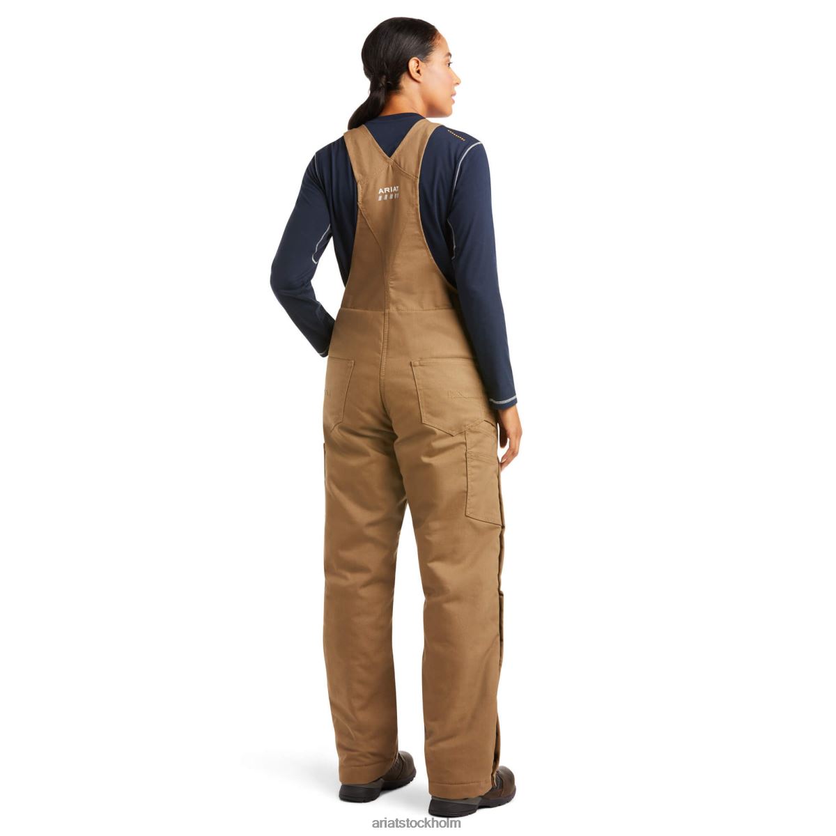 bottnar Ariat armeringsjärn duracanvas stretchisolerad haklapp fält khaki kvinnor F04842707