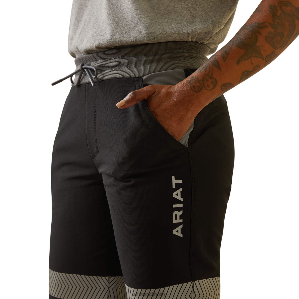 bottnar Ariat armeringsjärn durastretch pull-on slim leg byxa svart kvinnor F04842623