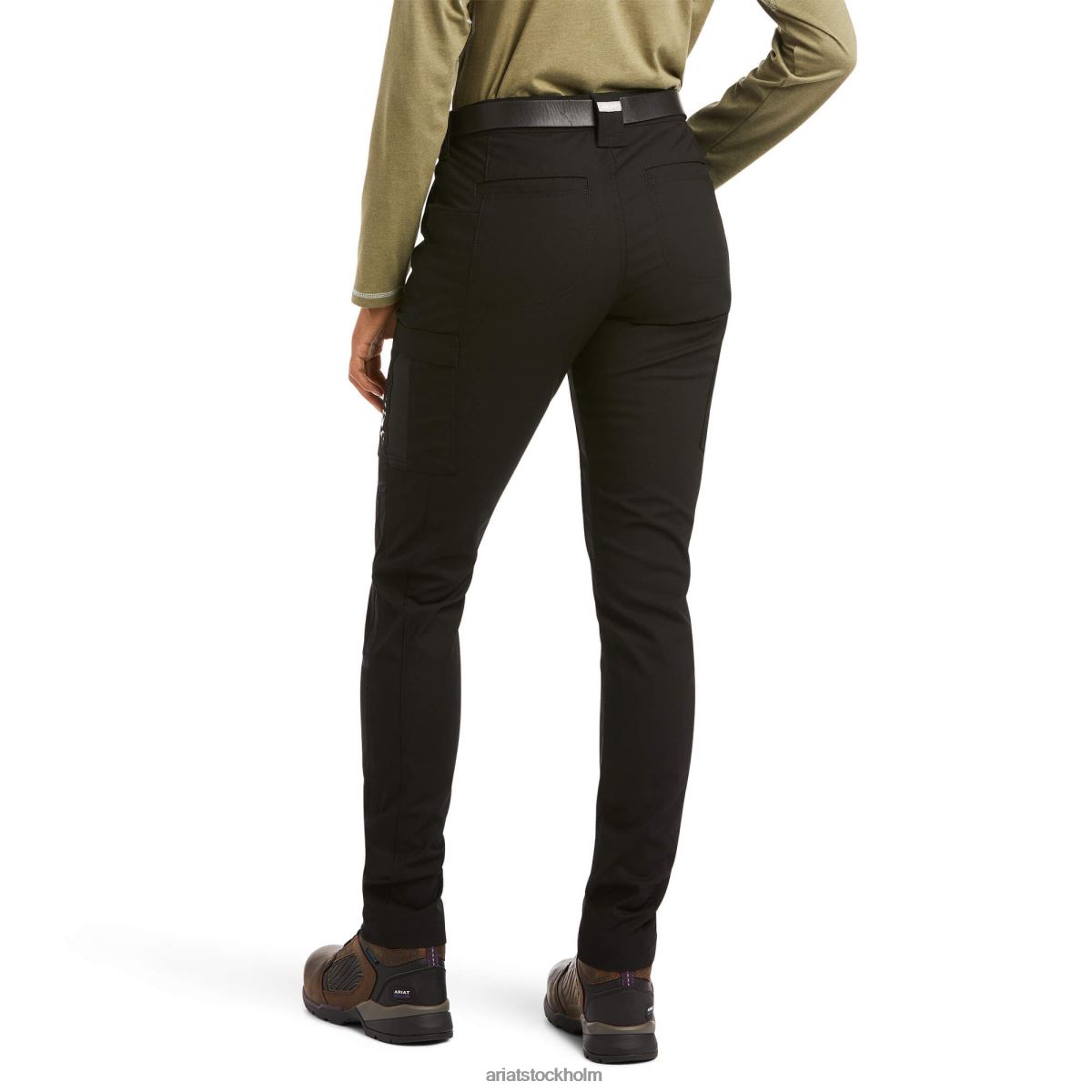 bottnar Ariat armeringsjärn durastretch ripstop cargo byxa med raka ben svart kvinnor F04842706