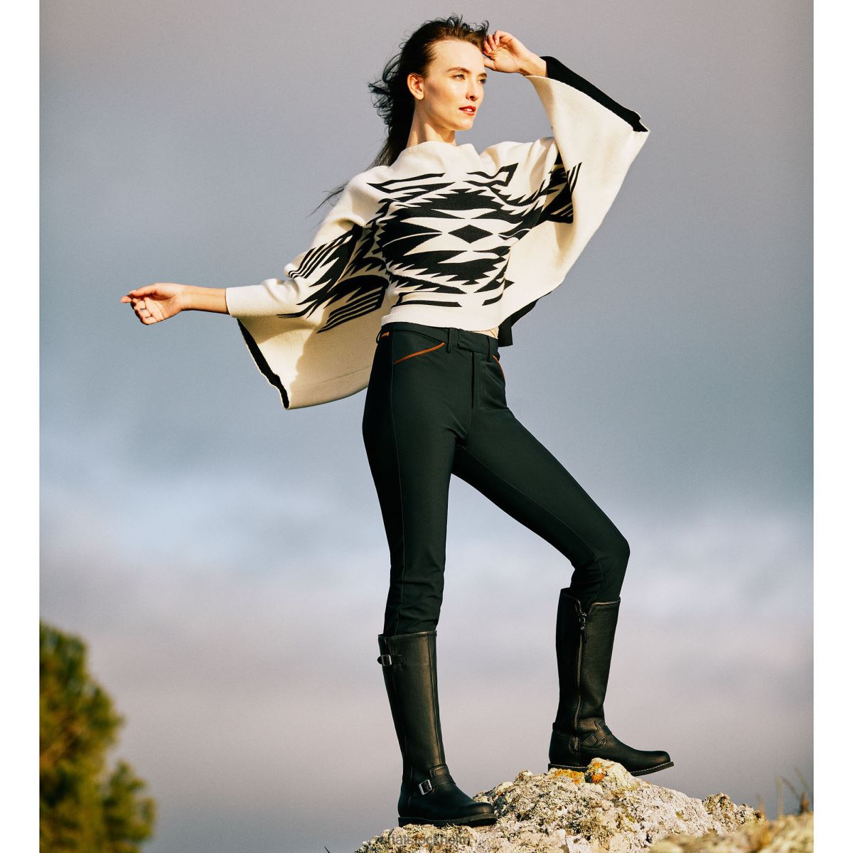 bottnar Ariat märgbyxa svart kvinnor F04842651