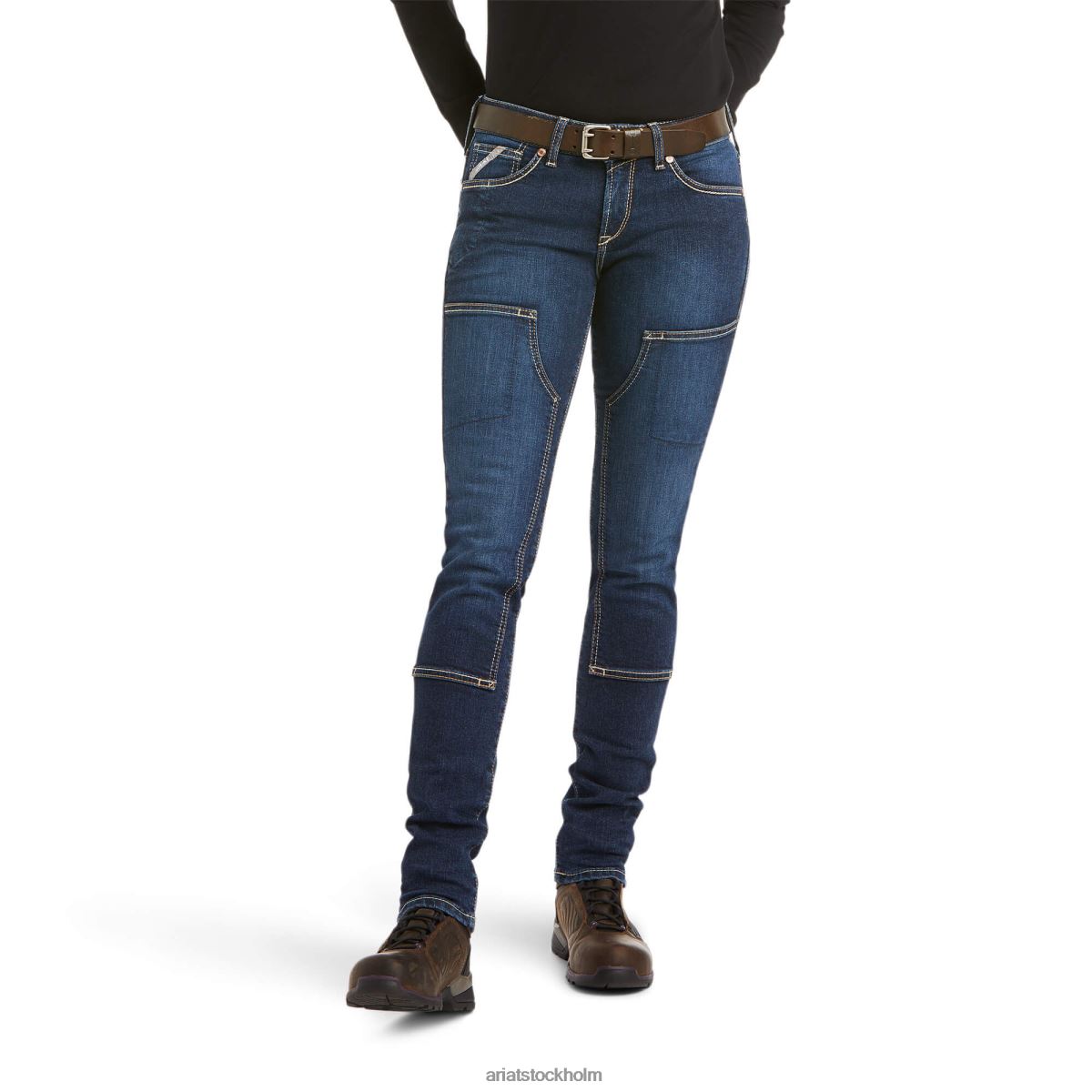 bottnar Ariat armeringsjärn durastretch dubbel front rak jean nitare kvinnor F04842538
