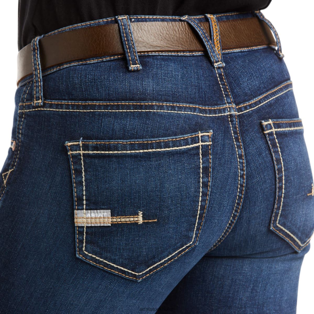 bottnar Ariat armeringsjärn durastretch dubbel front rak jean nitare kvinnor F04842538