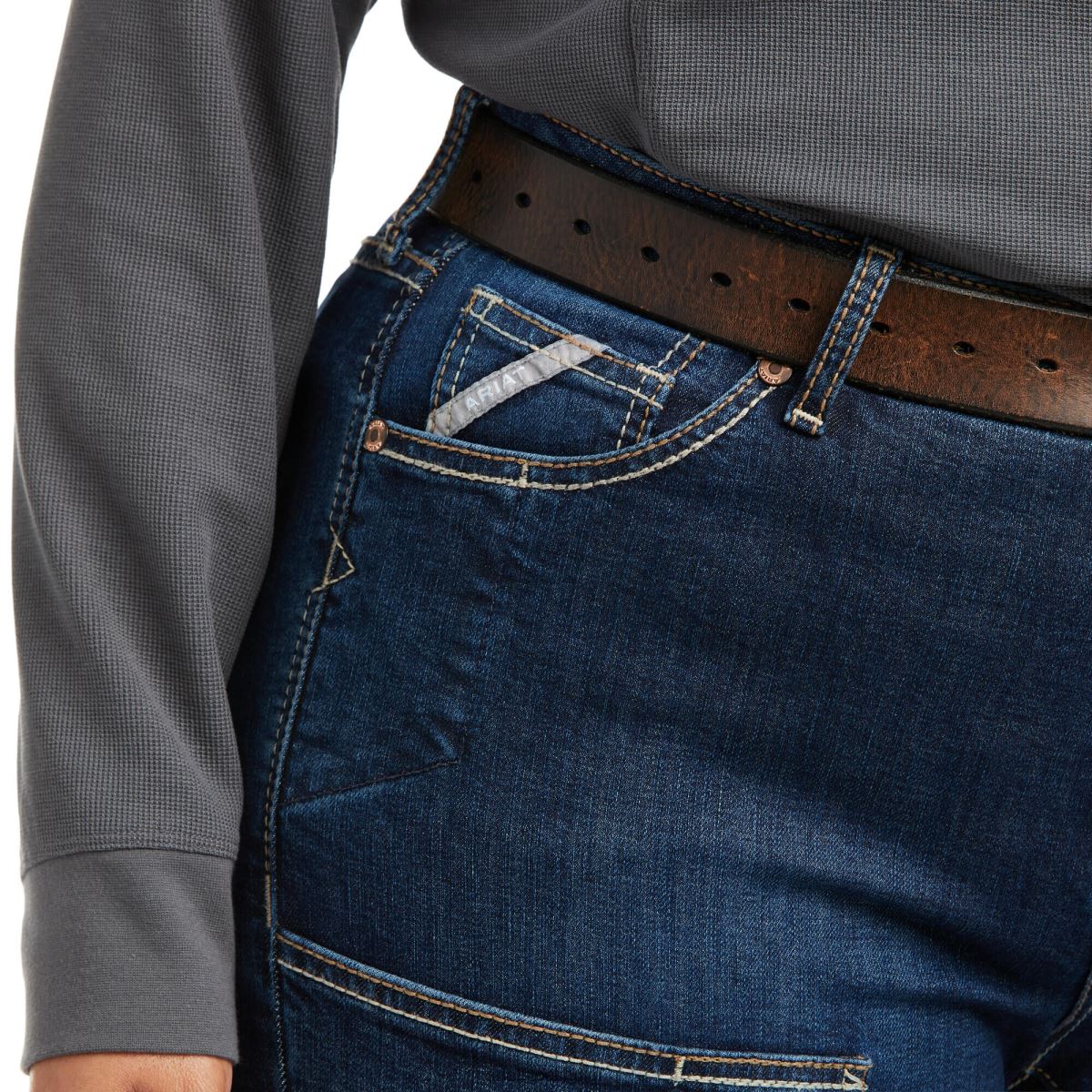 bottnar Ariat armeringsjärn durastretch dubbel front rak jean nitare kvinnor F04842538