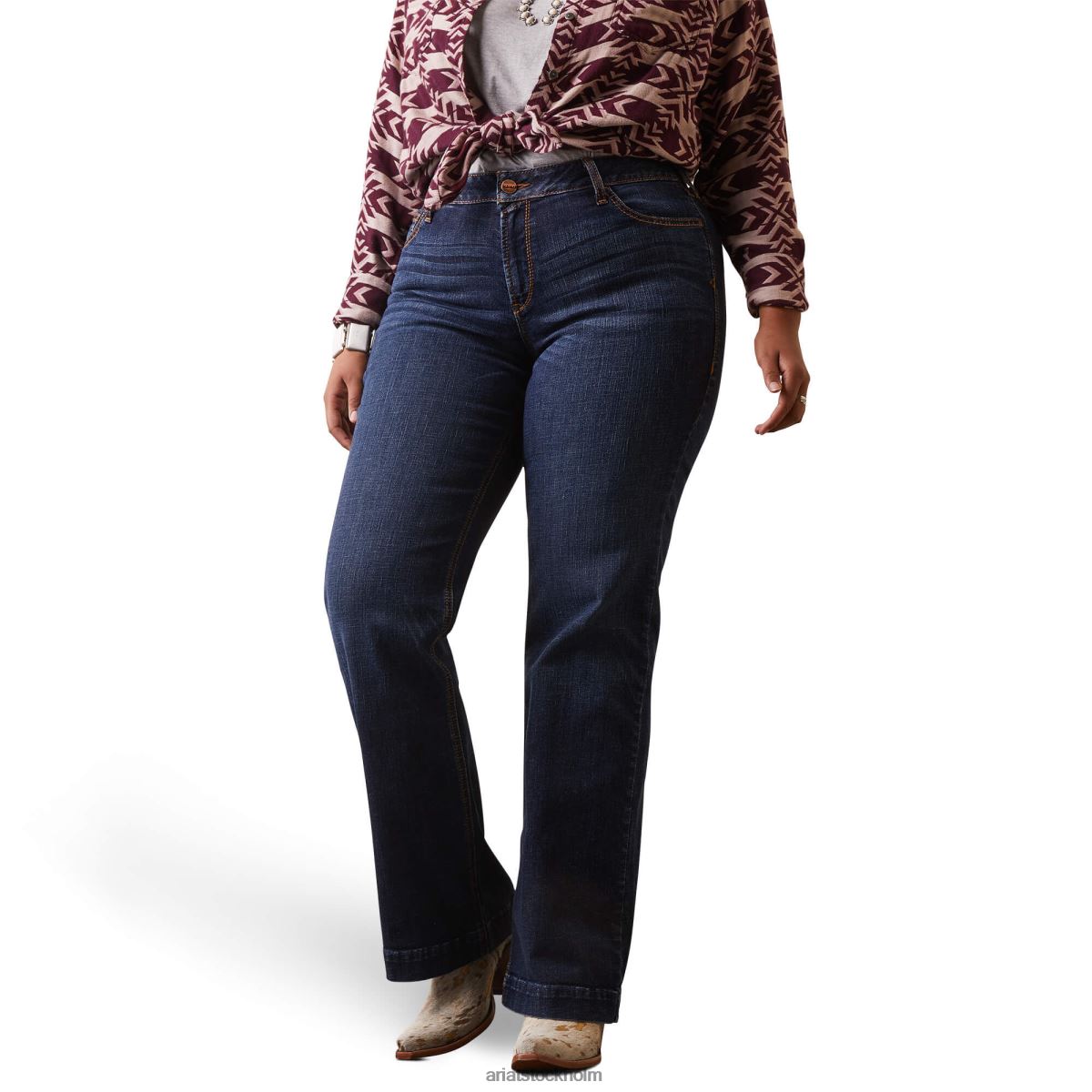 bottnar Ariat byxa lexie jeans med vida ben skojare kvinnor F04842567