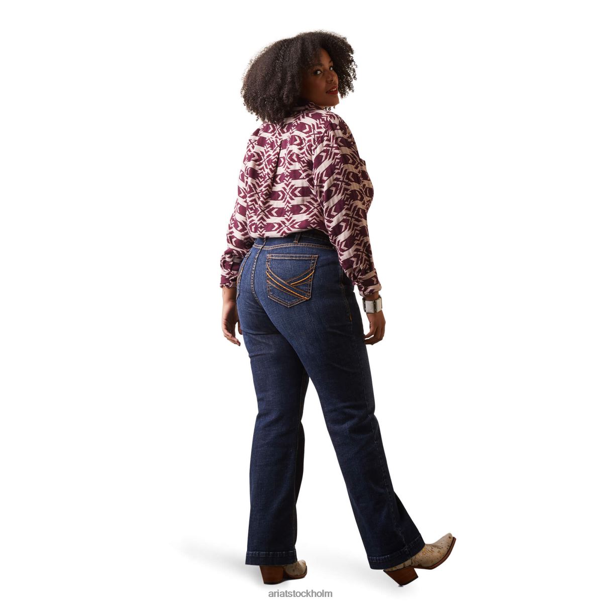 bottnar Ariat byxa lexie jeans med vida ben skojare kvinnor F04842567