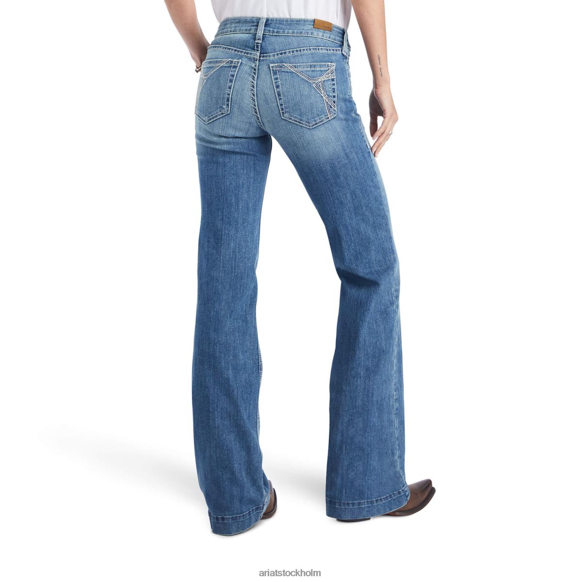 bottnar Ariat byxa perfekt resning chelsey jeans med vida ben alabama kvinnor F04842564
