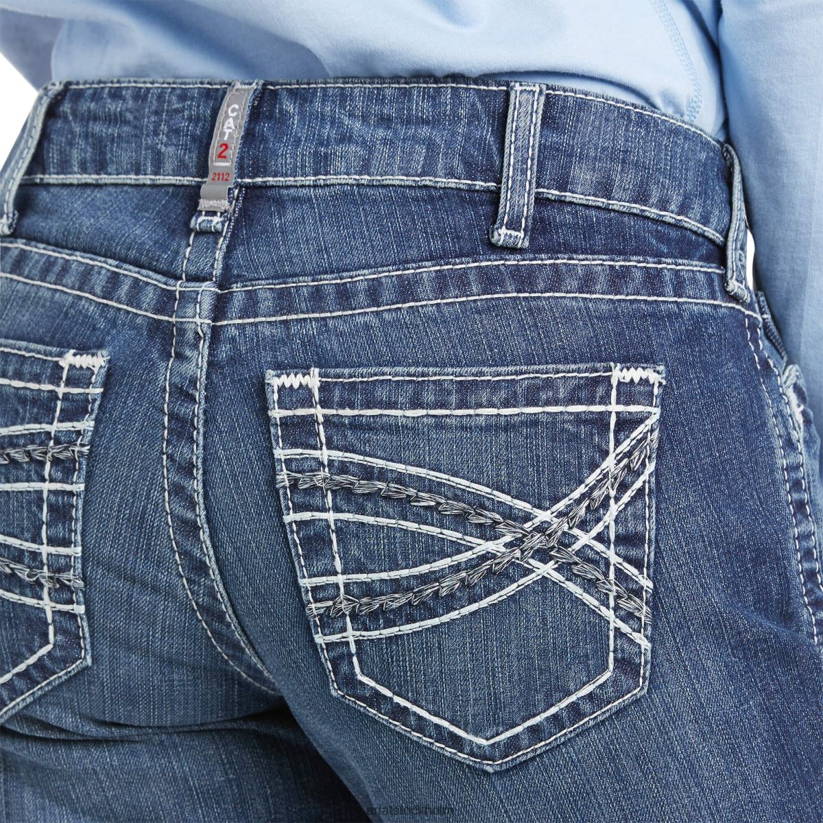 bottnar Ariat fr durastretch flätade jean med stövelsnitt vid havet kvinnor F04842580