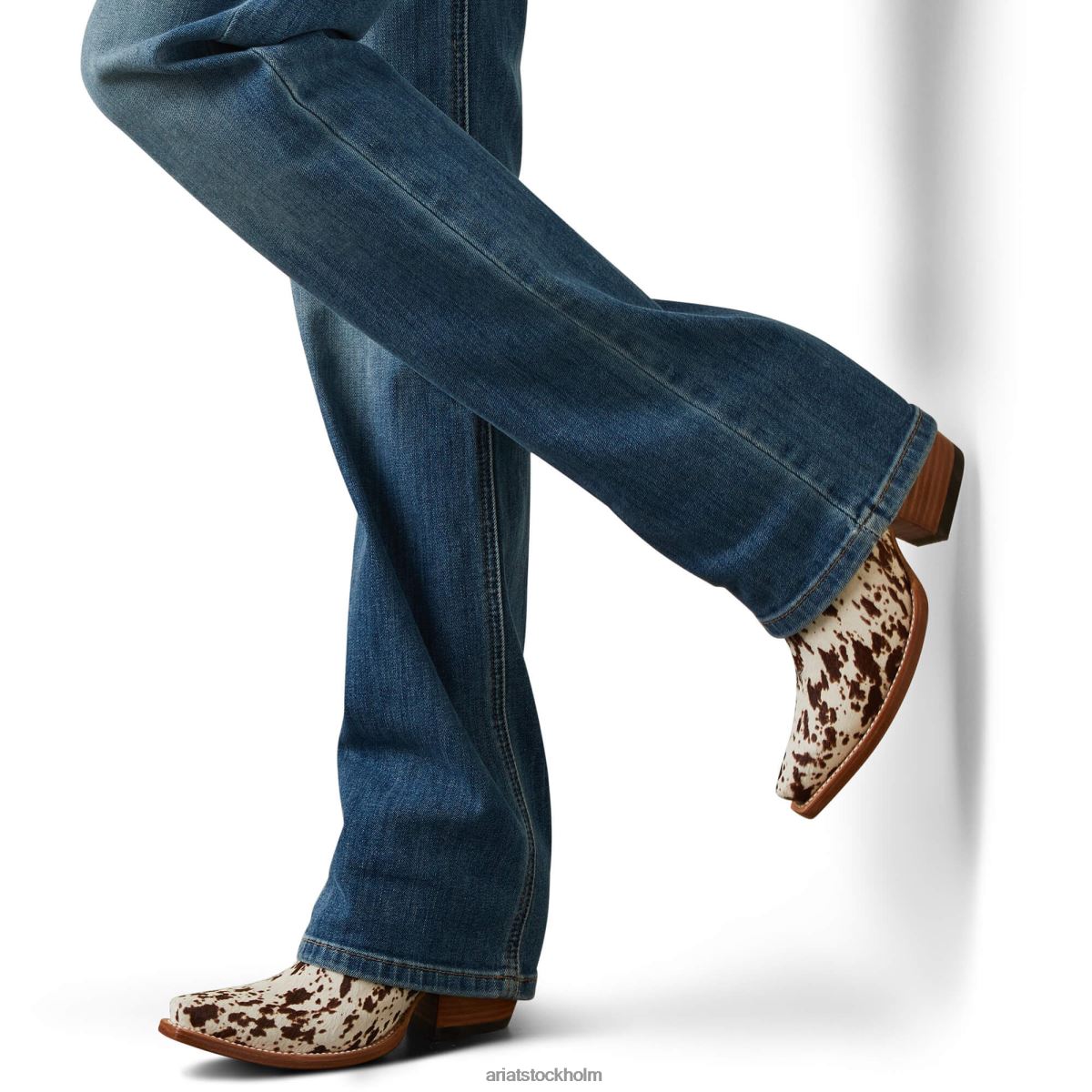 bottnar Ariat hög rise ultra lucy avslappnad rak jeans fontana kvinnor F04842566