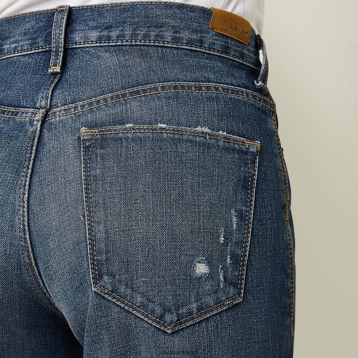 bottnar Ariat raka jeans med ultrahöga tomboy Bora Bora kvinnor F04842582