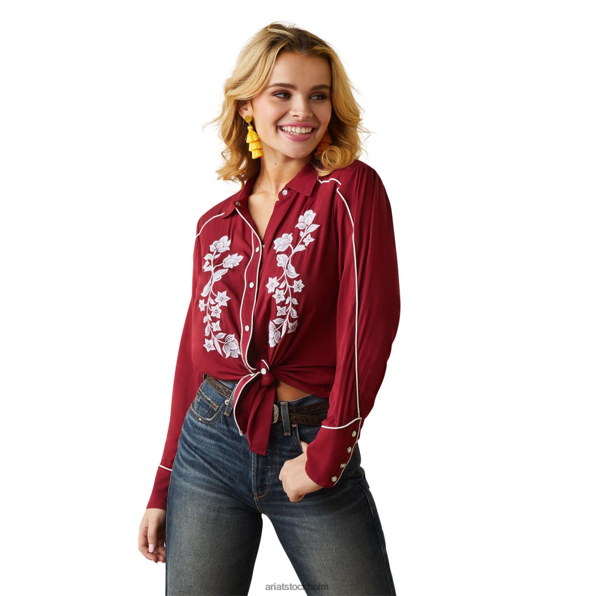 bottnar Ariat raka jeans med ultrahöga tomboy Bora Bora kvinnor F04842582