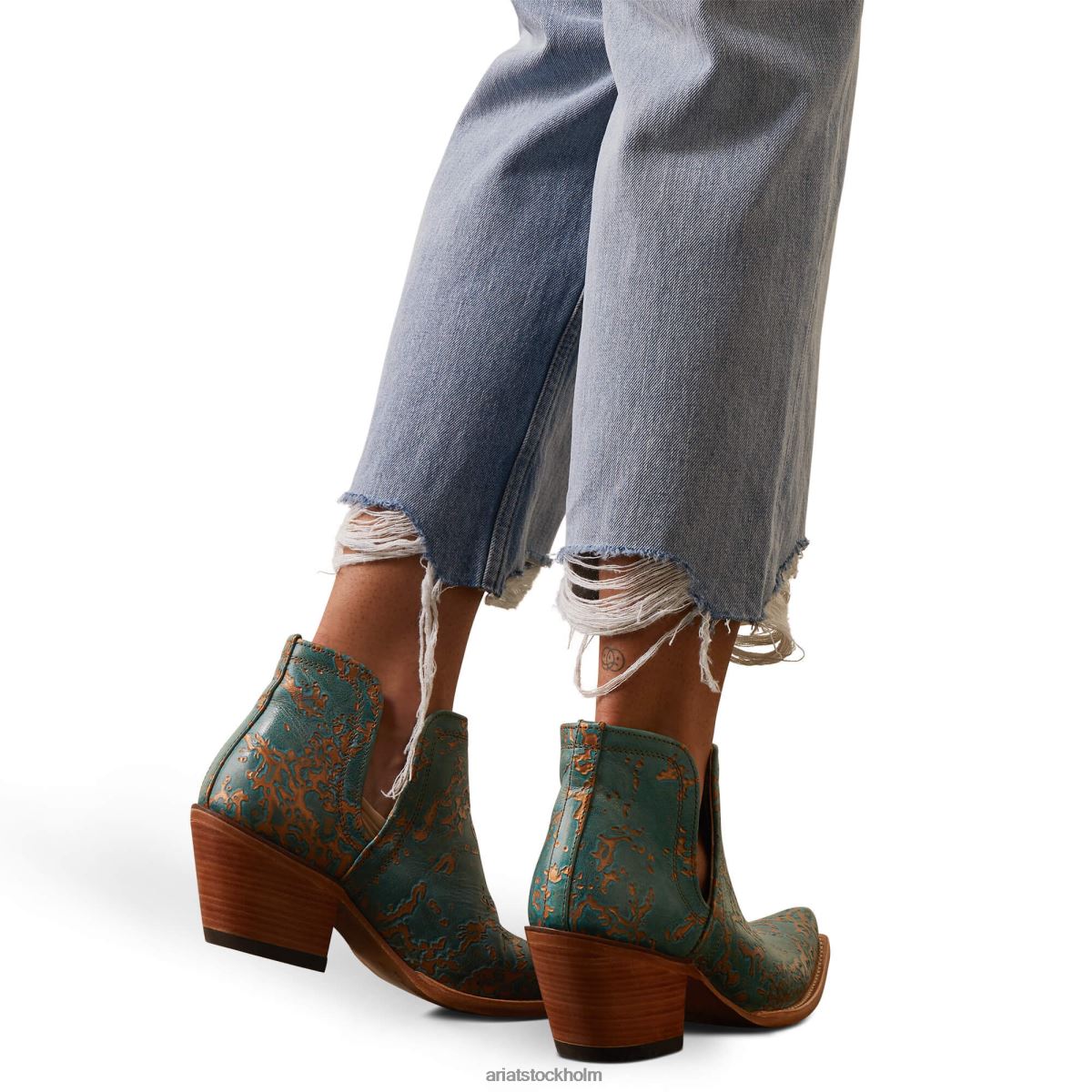 bottnar Ariat raka jeans med ultrahöga tomboy mykonos kvinnor F04842537