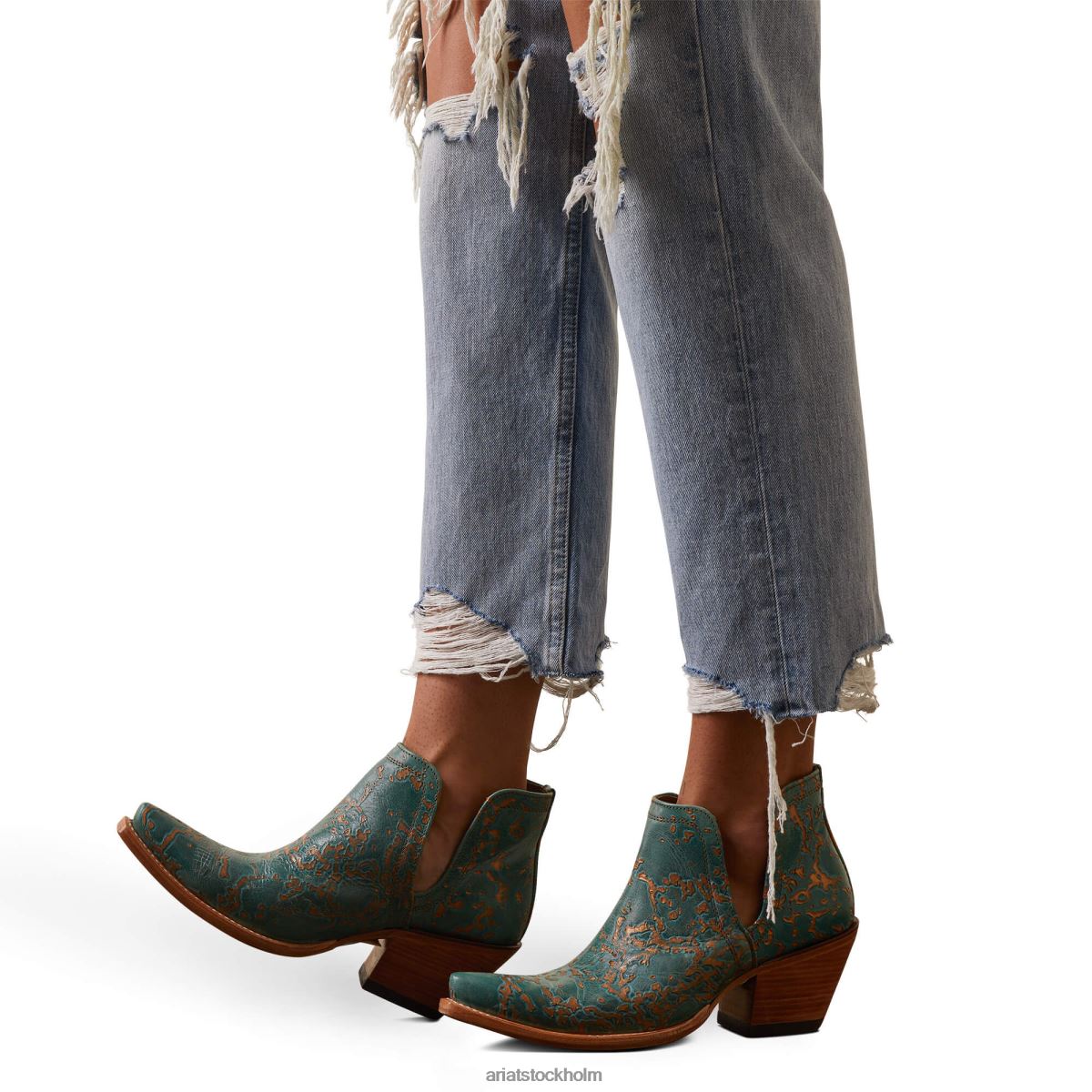 bottnar Ariat raka jeans med ultrahöga tomboy mykonos kvinnor F04842537