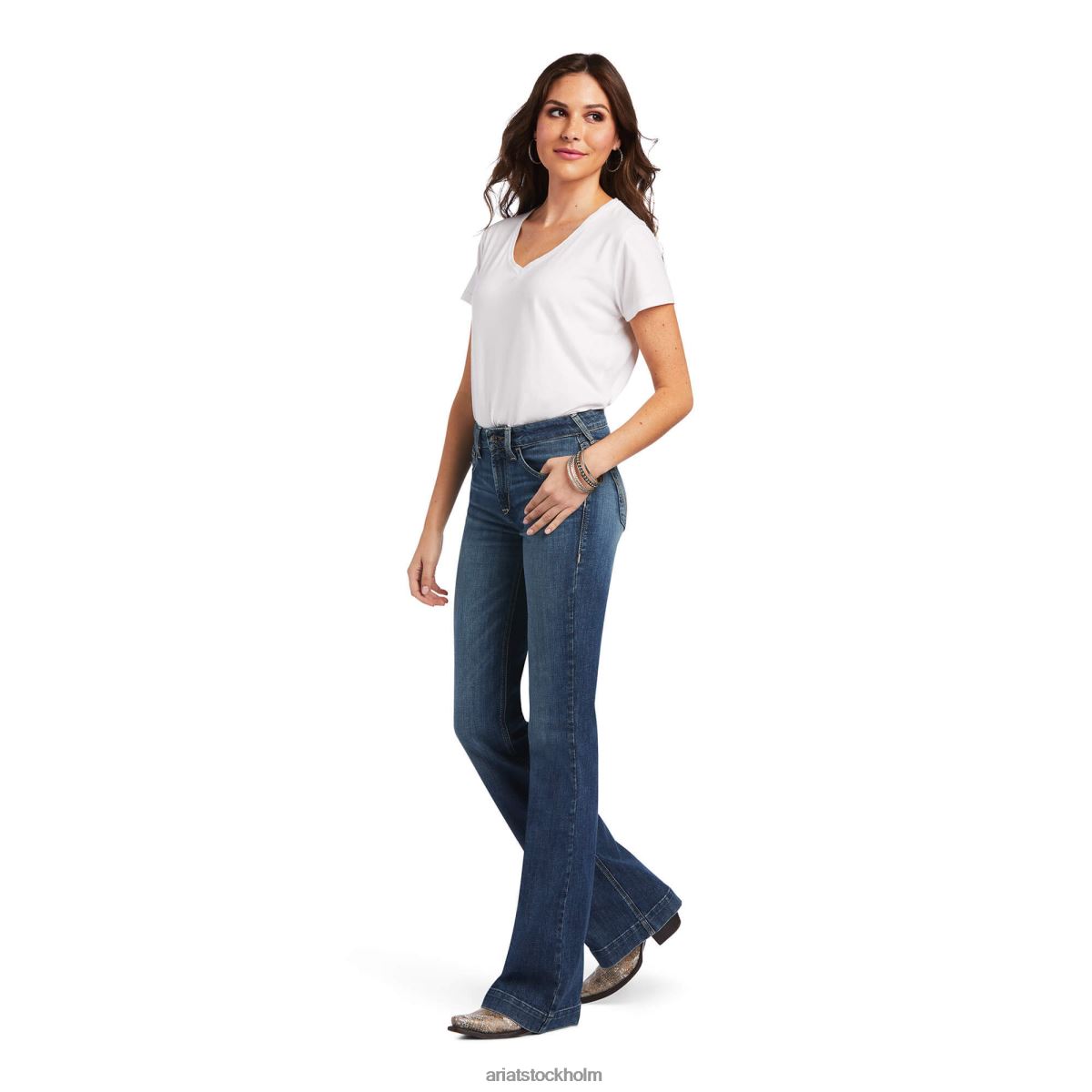 bottnar Ariat slimmad byxa daphne jeans med vida ben toronto kvinnor F04842545