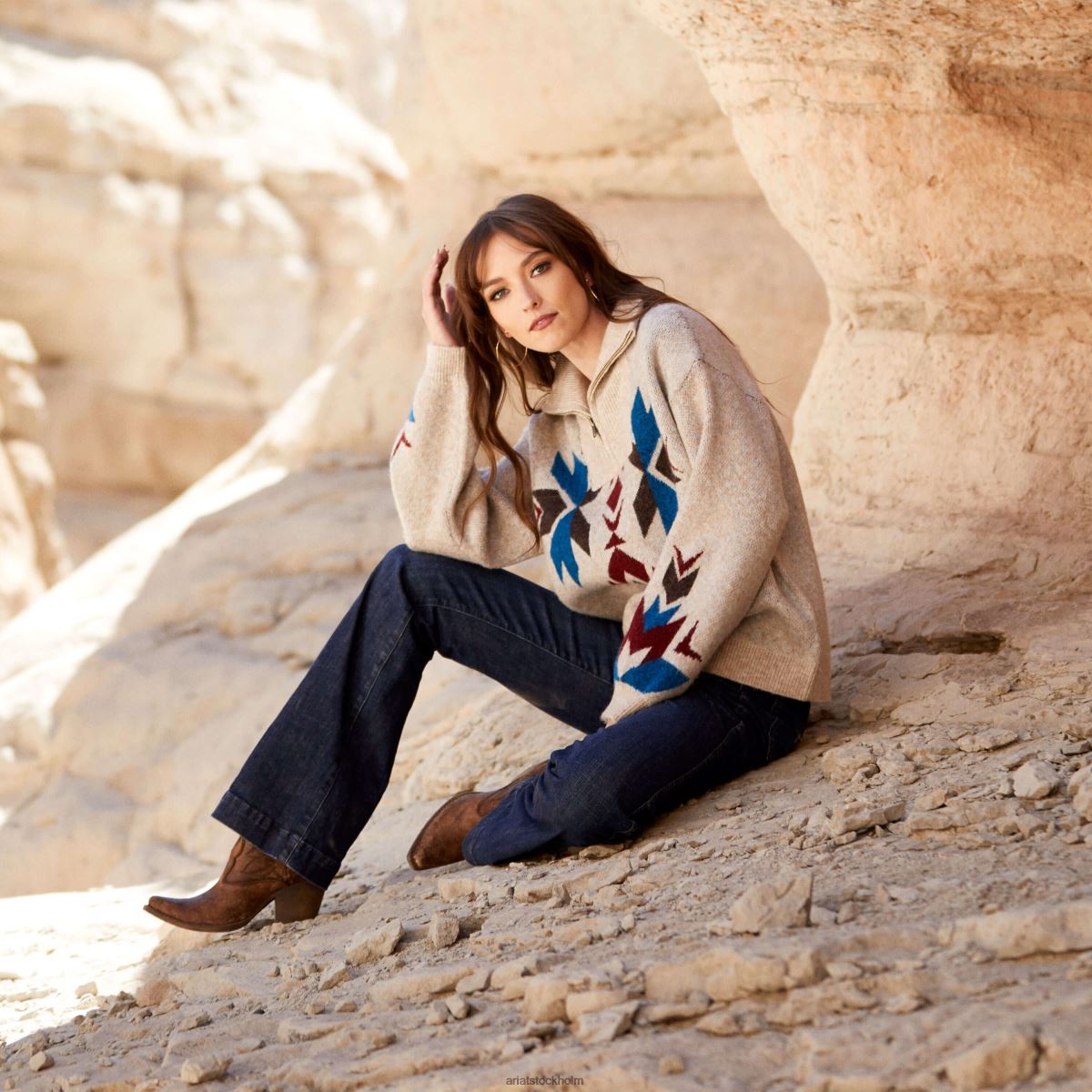 bottnar Ariat slimmad byxa gabriella jeans med vida ben skojare kvinnor F04842533