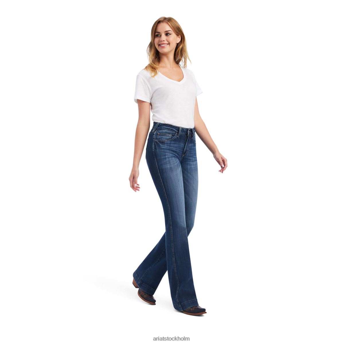 bottnar Ariat slimmad byxa mckenna jean med vida ben natalia kvinnor F04842575