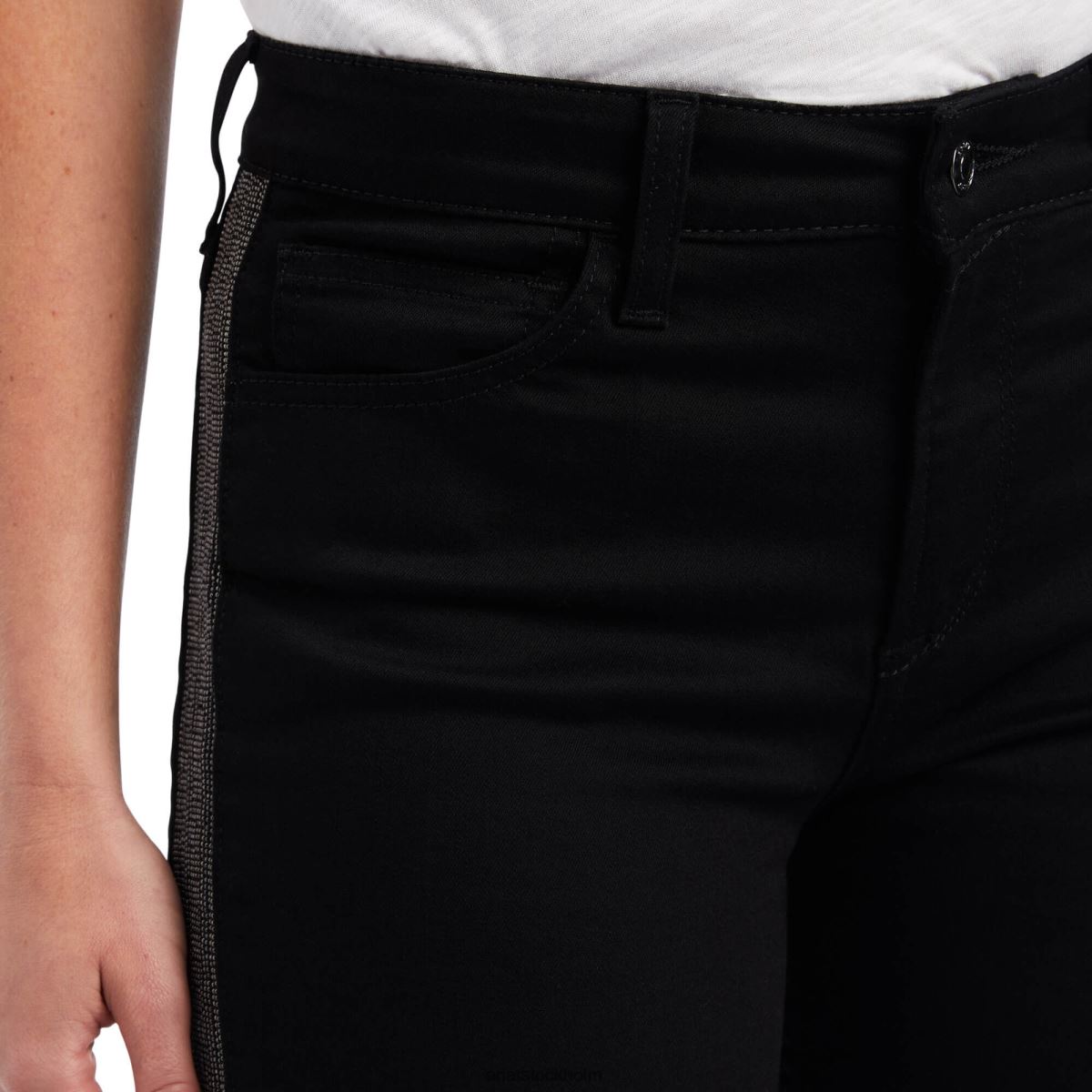 bottnar Ariat slimmad jeans med breda ben och kedja vid byxkedja svart kvinnor F04842610