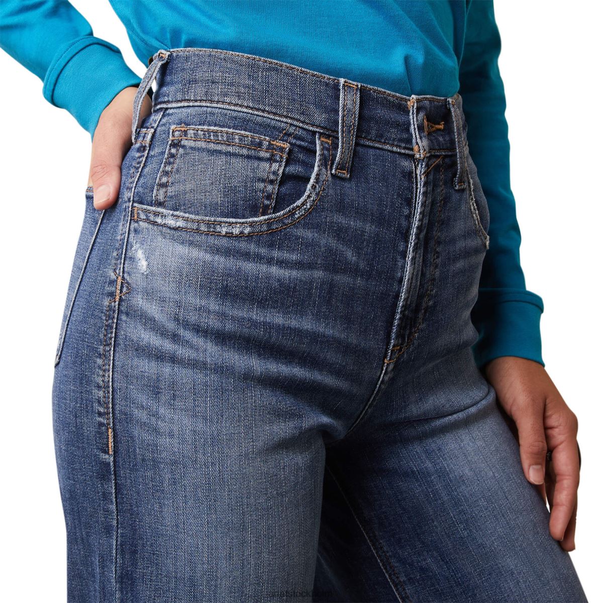 bottnar Ariat ultrahöga jeans i jazmin med vida ben kanadensiska kvinnor F04842520