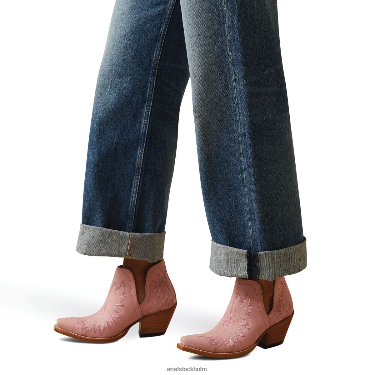 bottnar Ariat ultrahöga tomboy wide jeans stöna kvinnor F04842577
