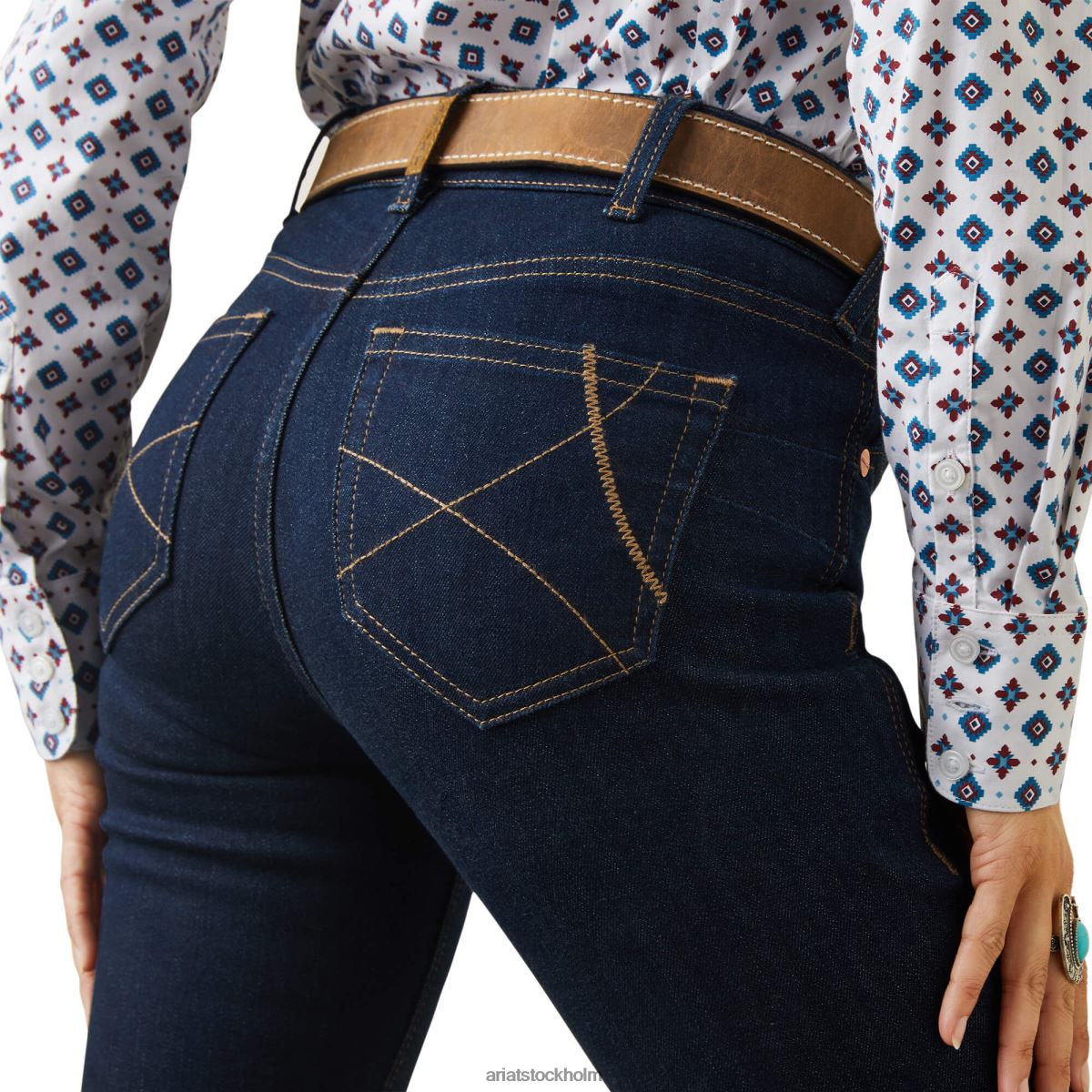 bottnar Ariat verklig. ella raka jeans Skölj kvinnor F04842583