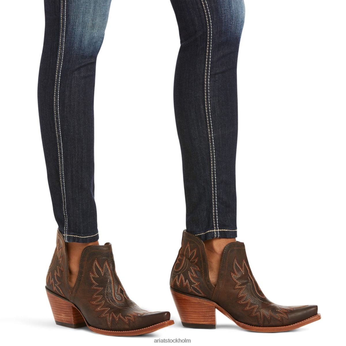 bottnar Ariat verklig. ella skinny jeans med mid rise stretch yttersöm himmelsk kvinnor F04842555