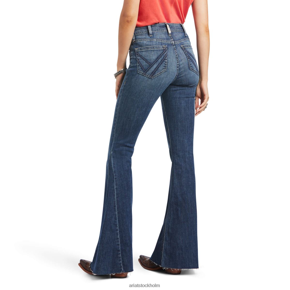 bottnar Ariat verklig. hög resp kalani extreme flare jeans kanadensiska kvinnor F04842573