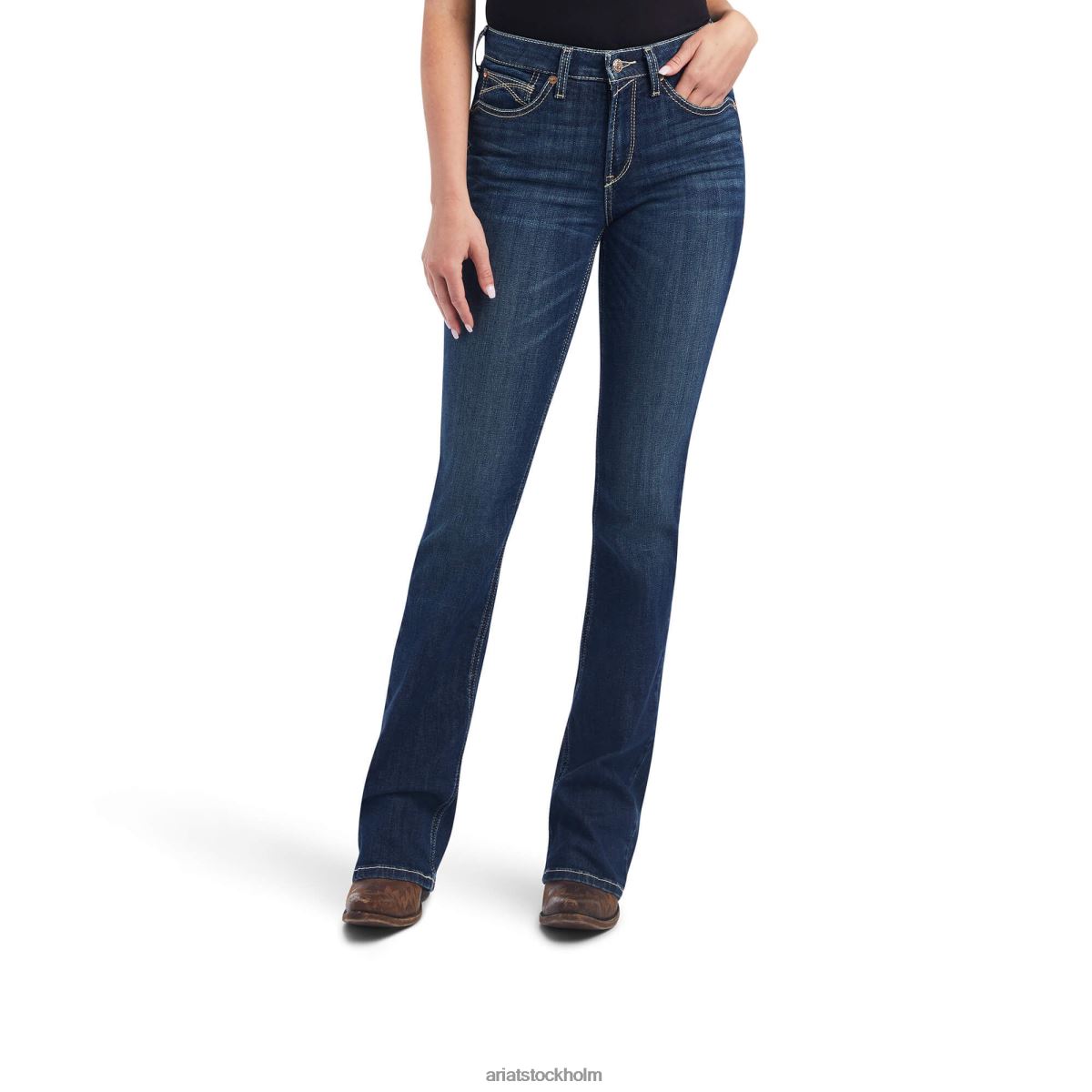 bottnar Ariat verklig. höghus Dorothy boot cut jeans Stillahavstvätt kvinnor F04842589