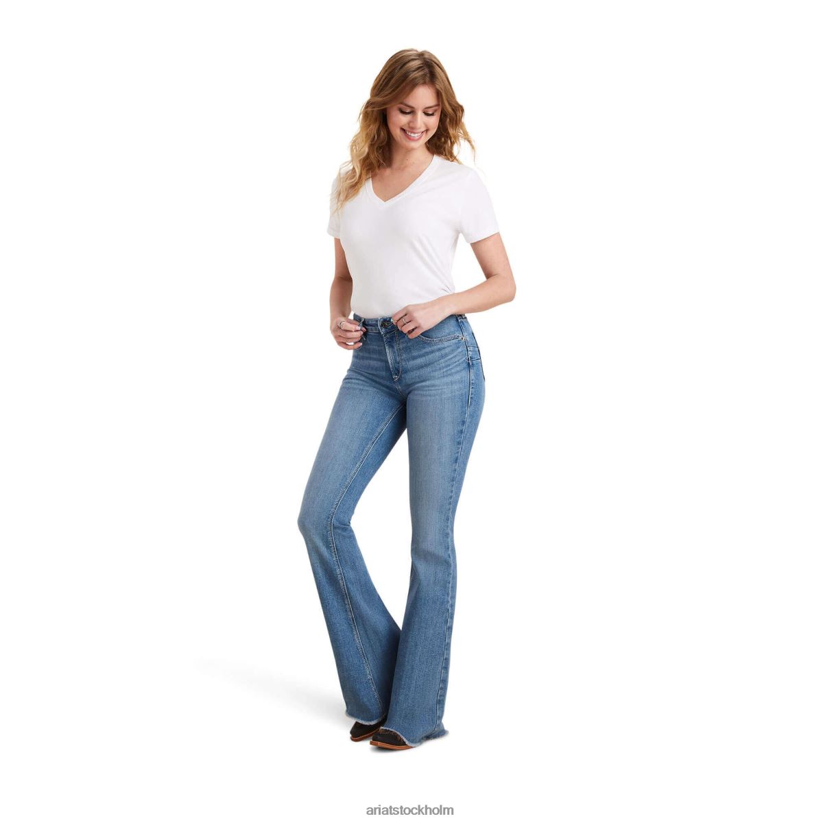 bottnar Ariat verklig. höghus annie flare jean Oakland kvinnor F04842541