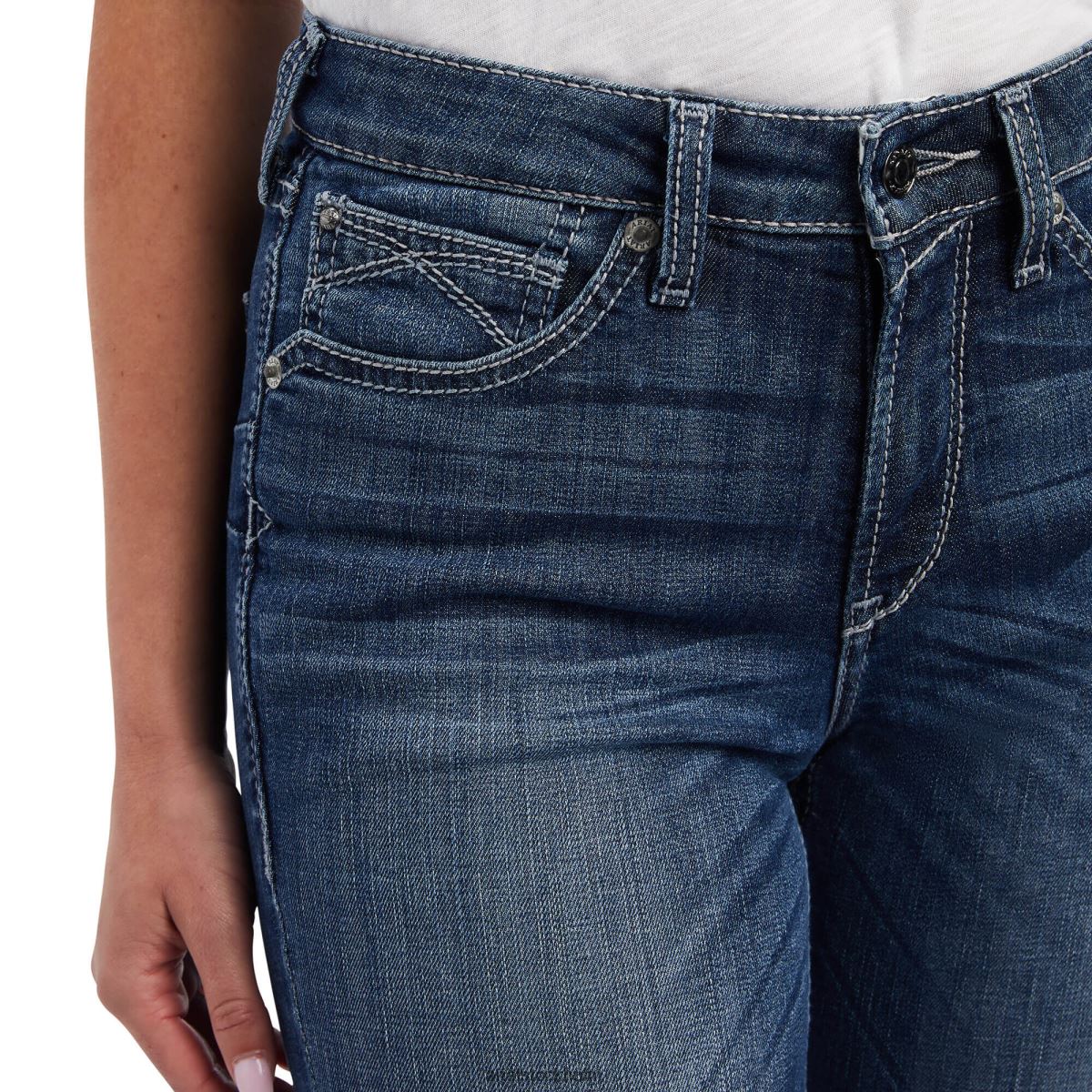 bottnar Ariat verklig. höghus beverly bling flare jean kyligt blått kvinnor F04842546