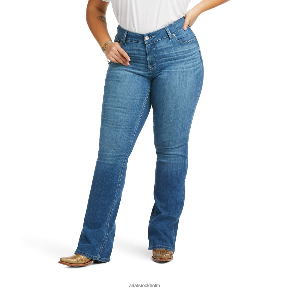bottnar Ariat verklig. mellanhög patricia boot cut jean maine kvinnor F04842516