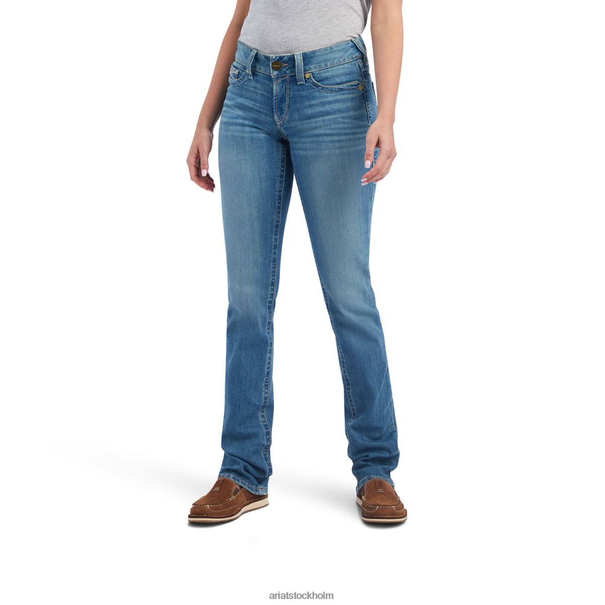 bottnar Ariat verklig. mid rise arrow fit esmeralda boot cut jean delaware kvinnor F04842571