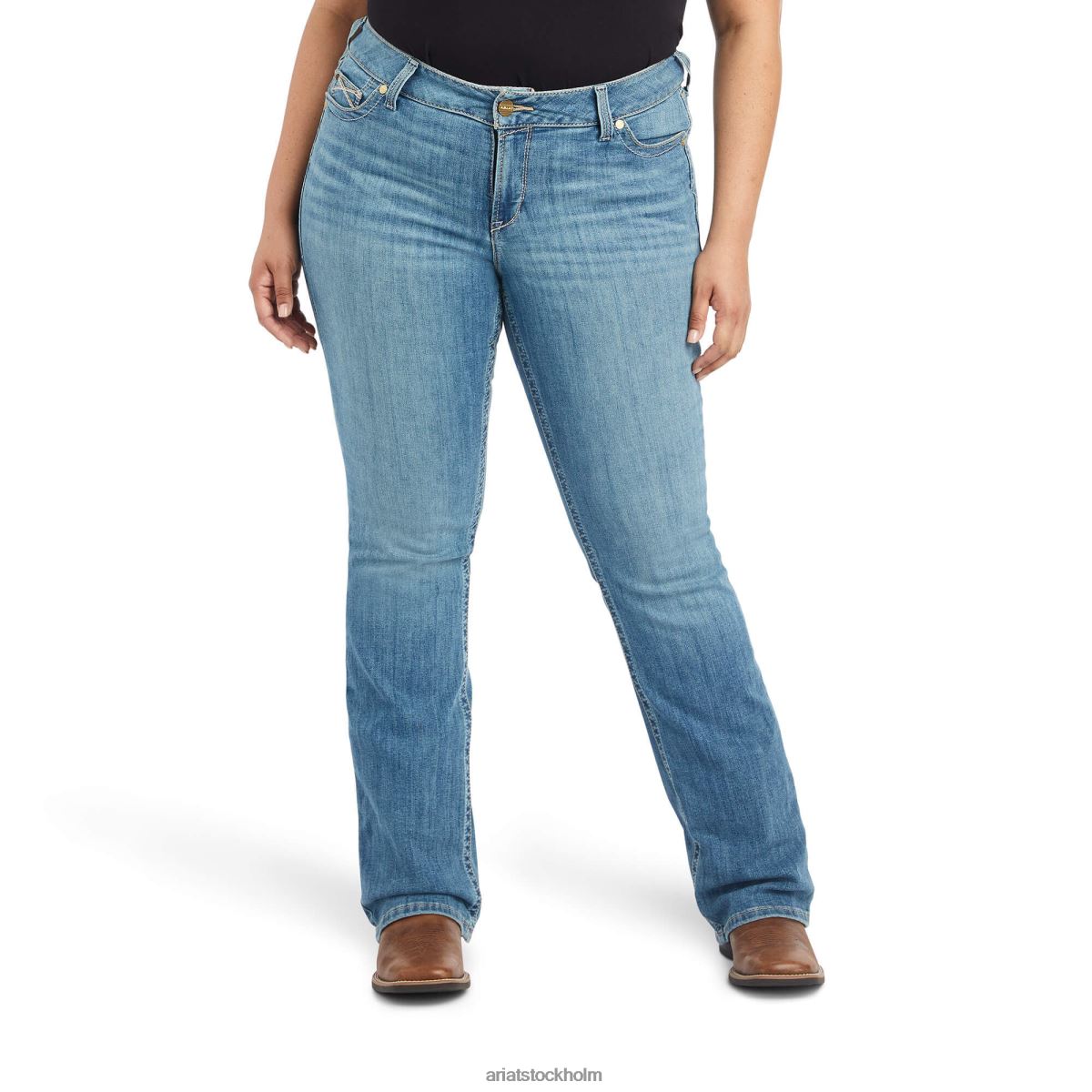 bottnar Ariat verklig. mid rise arrow fit esmeralda boot cut jean delaware kvinnor F04842571