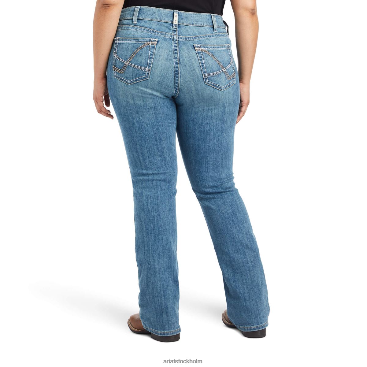 bottnar Ariat verklig. mid rise arrow fit esmeralda boot cut jean delaware kvinnor F04842571