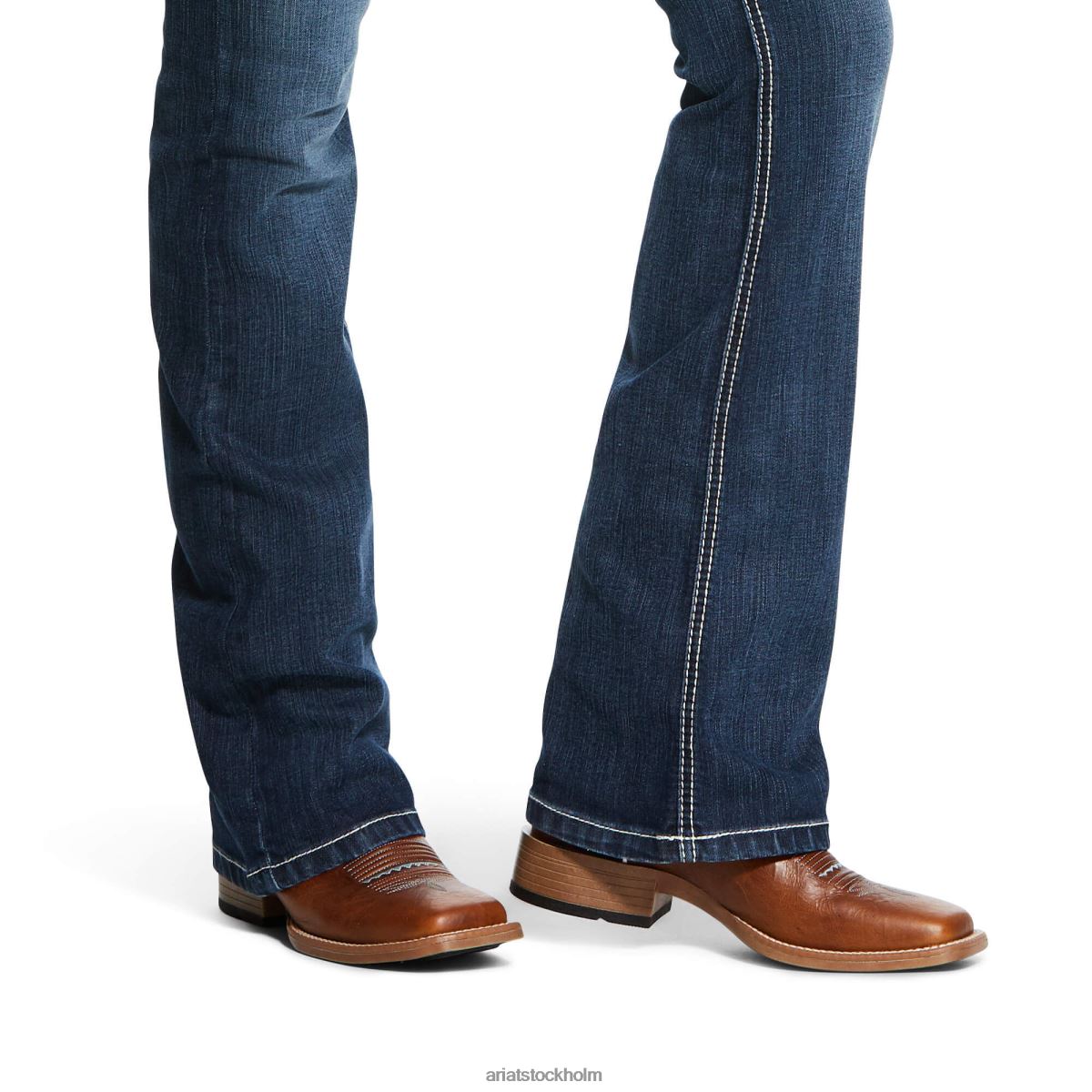 bottnar Ariat verklig. mid rise pil passform stretch shayla boot cut jean ädelsten kvinnor F04842539