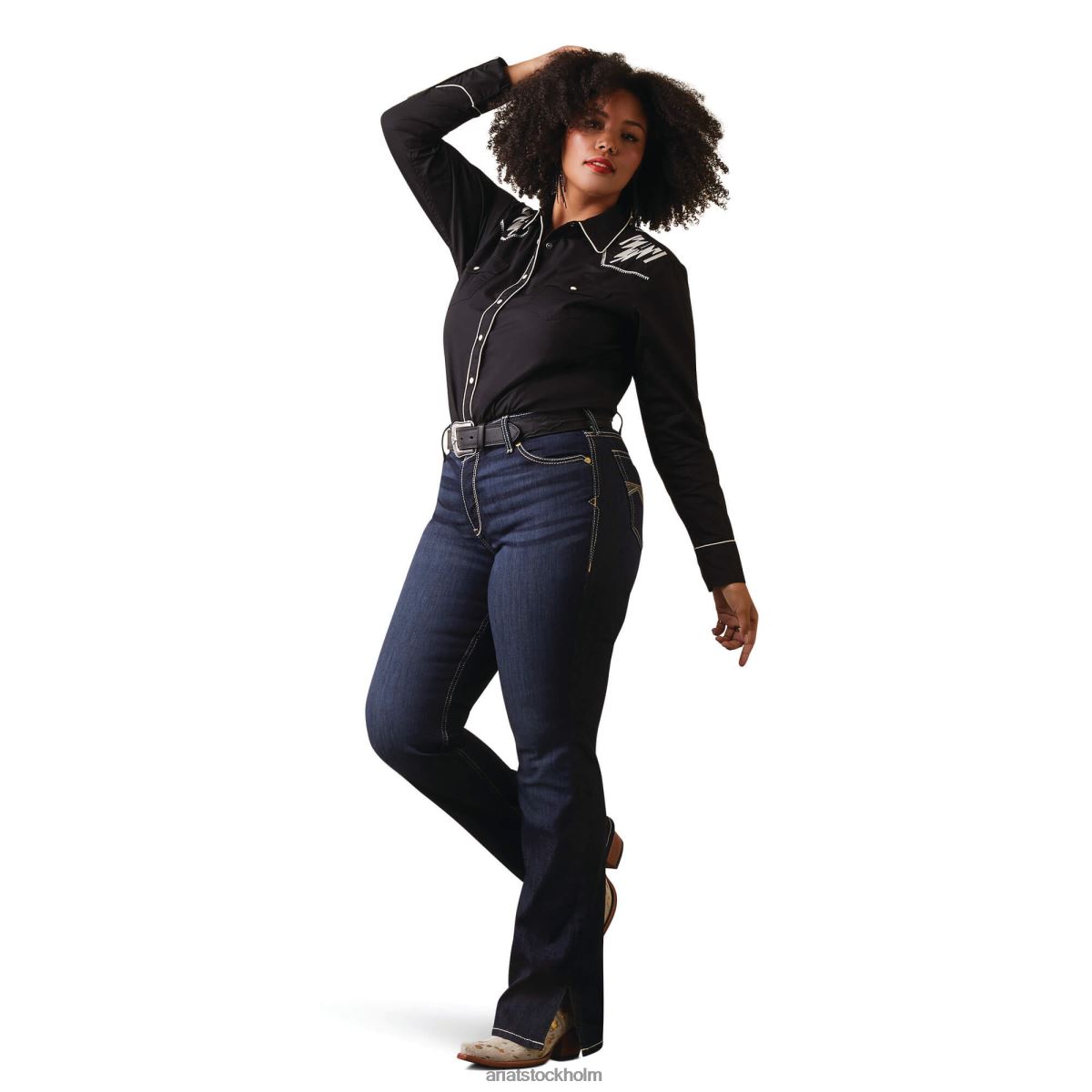 bottnar Ariat verklig. perfect rise arrow danna boot cut jean nashville kvinnor F04842557