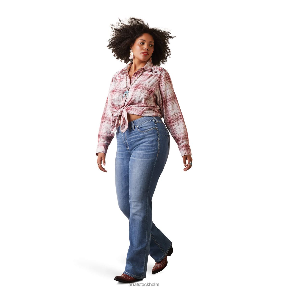bottnar Ariat verklig. perfekt höjning jayla boot cut jean Tennessee kvinnor F04842508