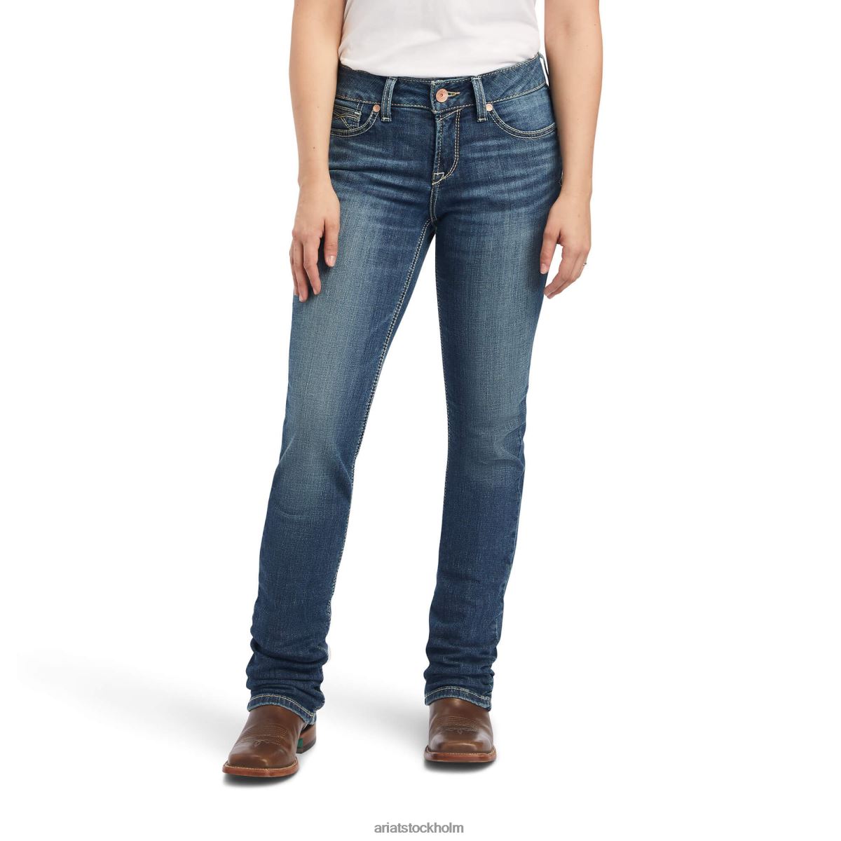 bottnar Ariat verklig. perfekt rise daphne straight jeans torrans kvinnor F04842553