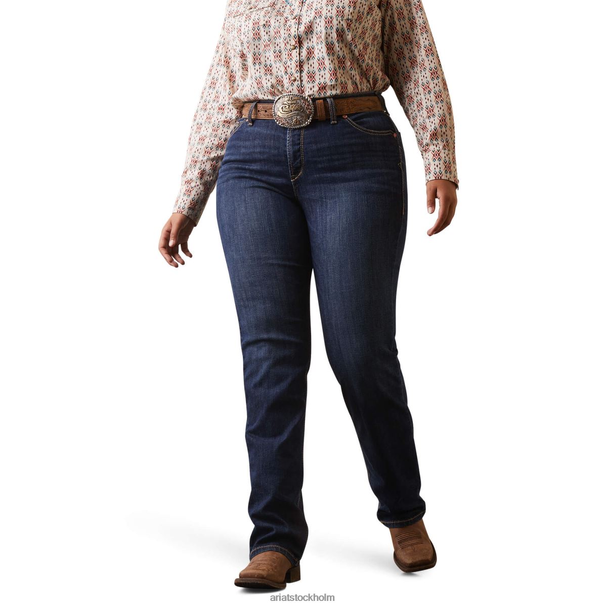 bottnar Ariat verklig. perfekt rise greta straight jeans midnatt kvinnor F04842540