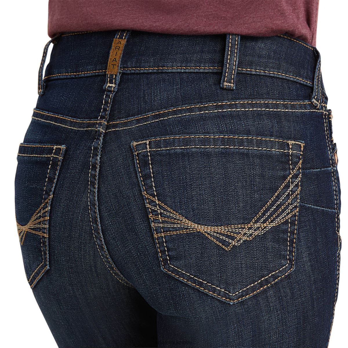 bottnar Ariat verklig. perfekt rise greta straight jeans midnatt kvinnor F04842540