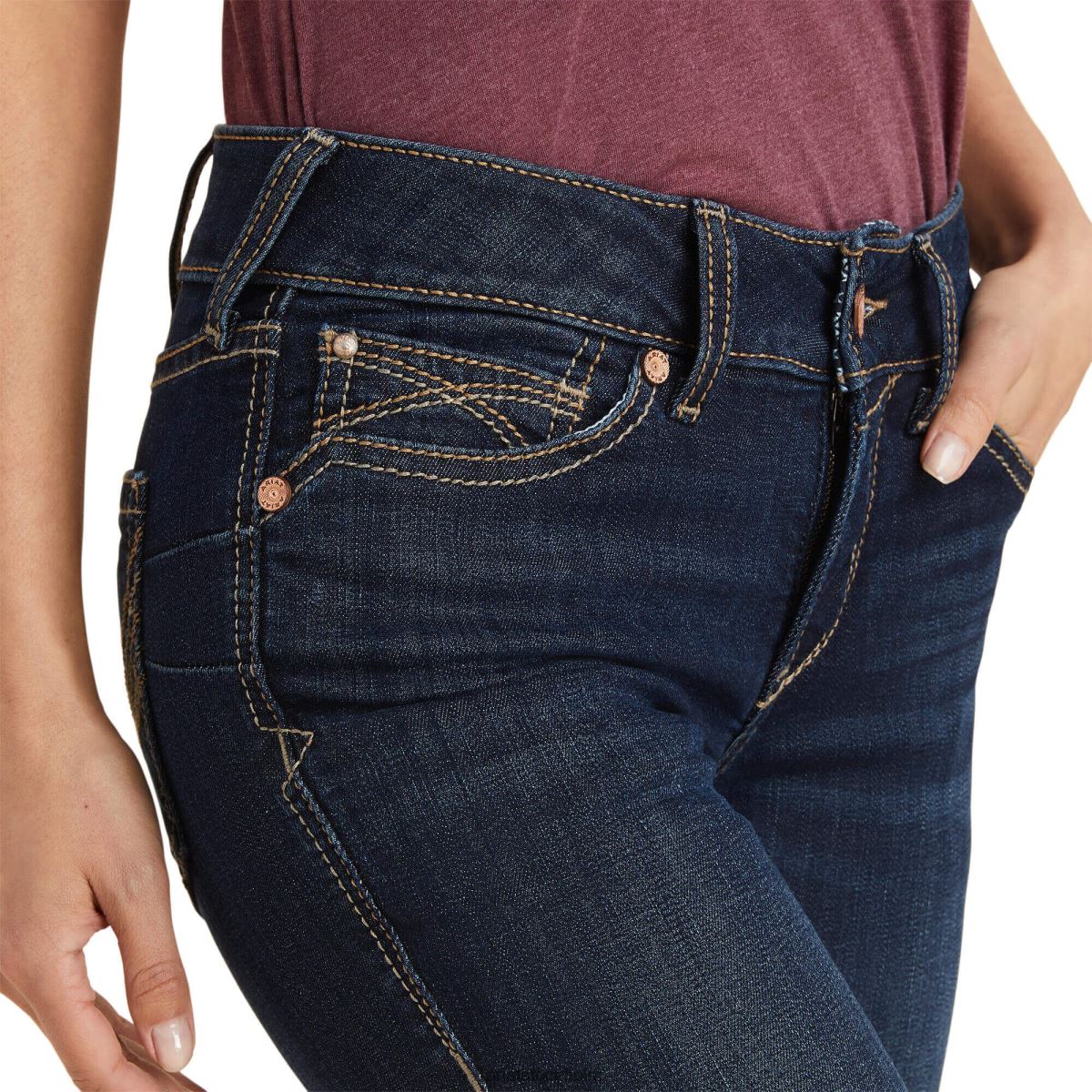 bottnar Ariat verklig. perfekt rise greta straight jeans midnatt kvinnor F04842540