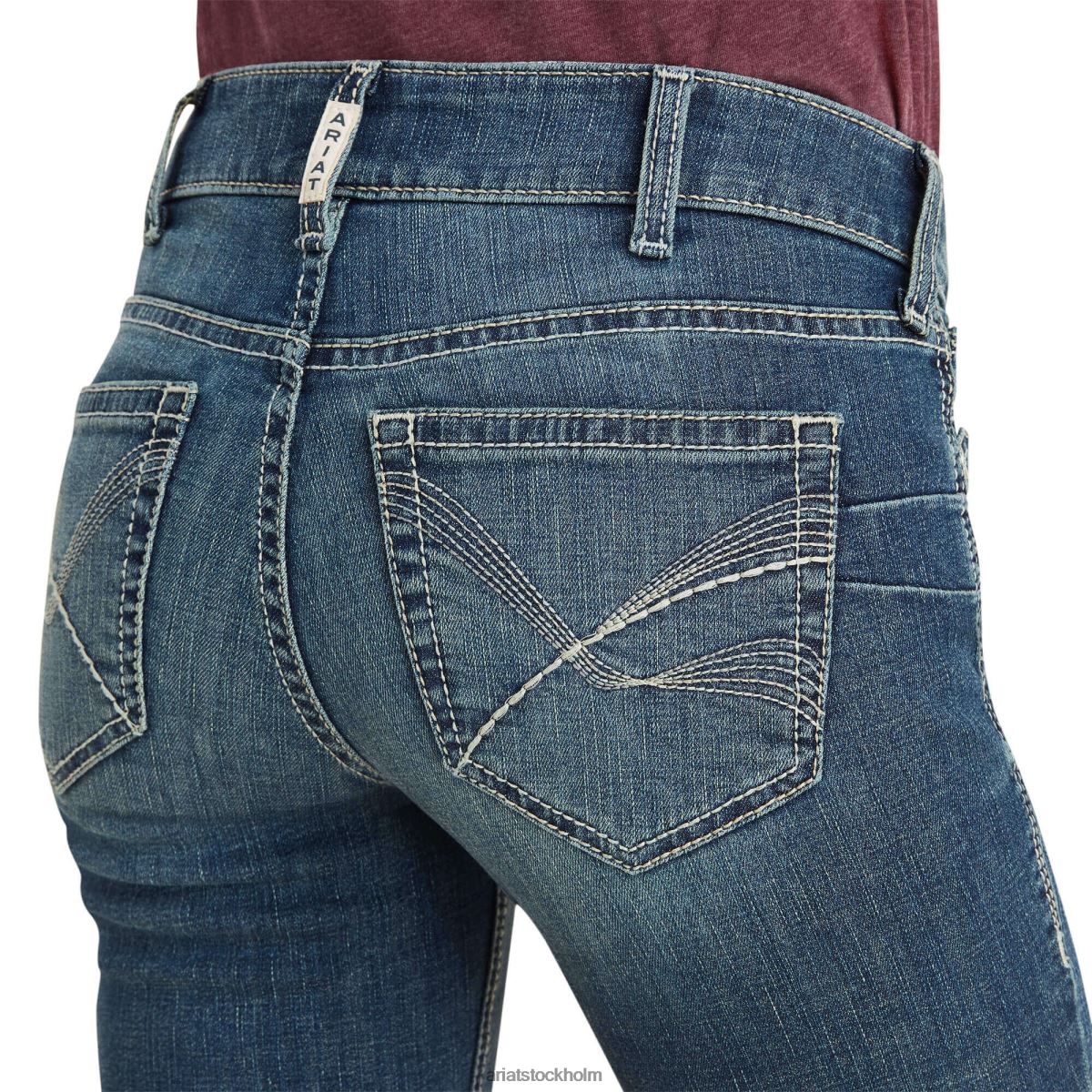 bottnar Ariat verklig. rak jeans i mellanhög Michela torrans kvinnor F04842521