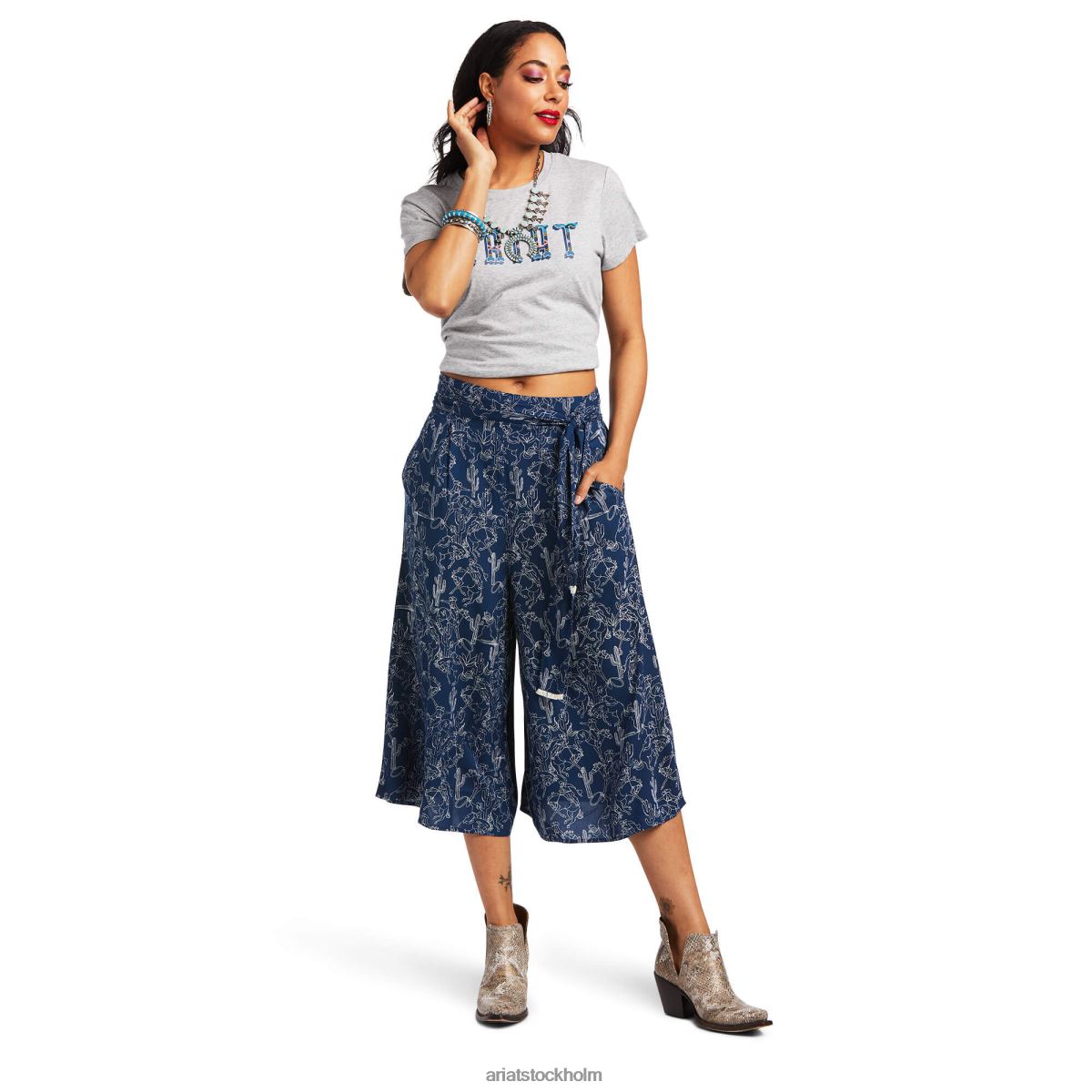 bottnar Ariat bucking häst goucho multitryck kvinnor F04842682