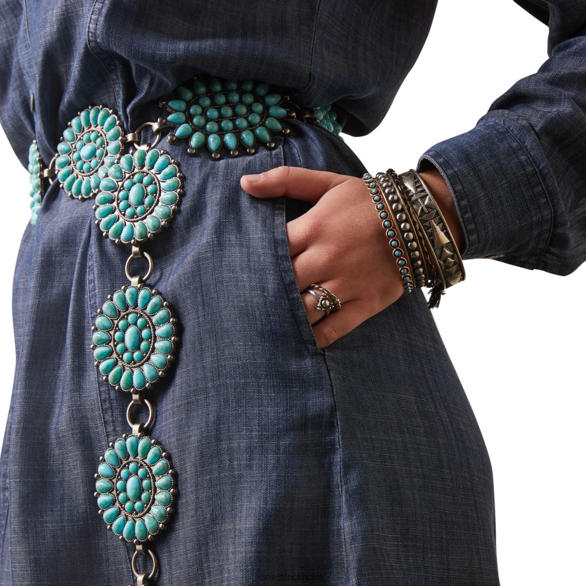 bottnar Ariat klassisk klänning denim blå kvinnor F04843304