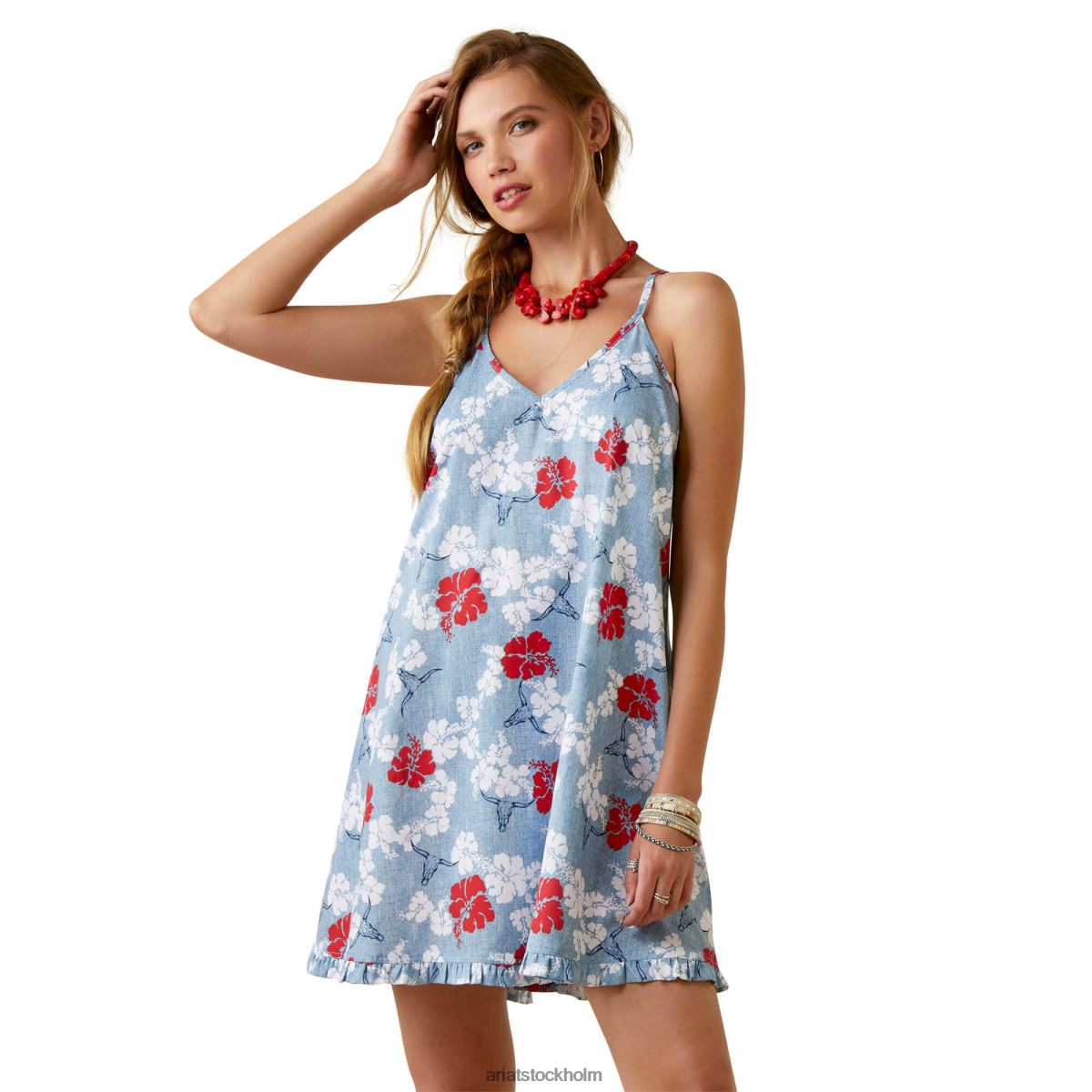 bottnar Ariat western aloha klänning wa pareu tryck kvinnor F04843307