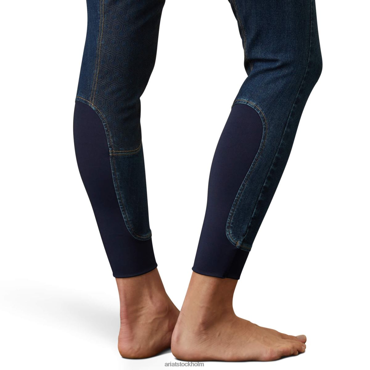 bottnar Ariat Halo denim ridbyxa med hel säte marin kvinnor F04842711