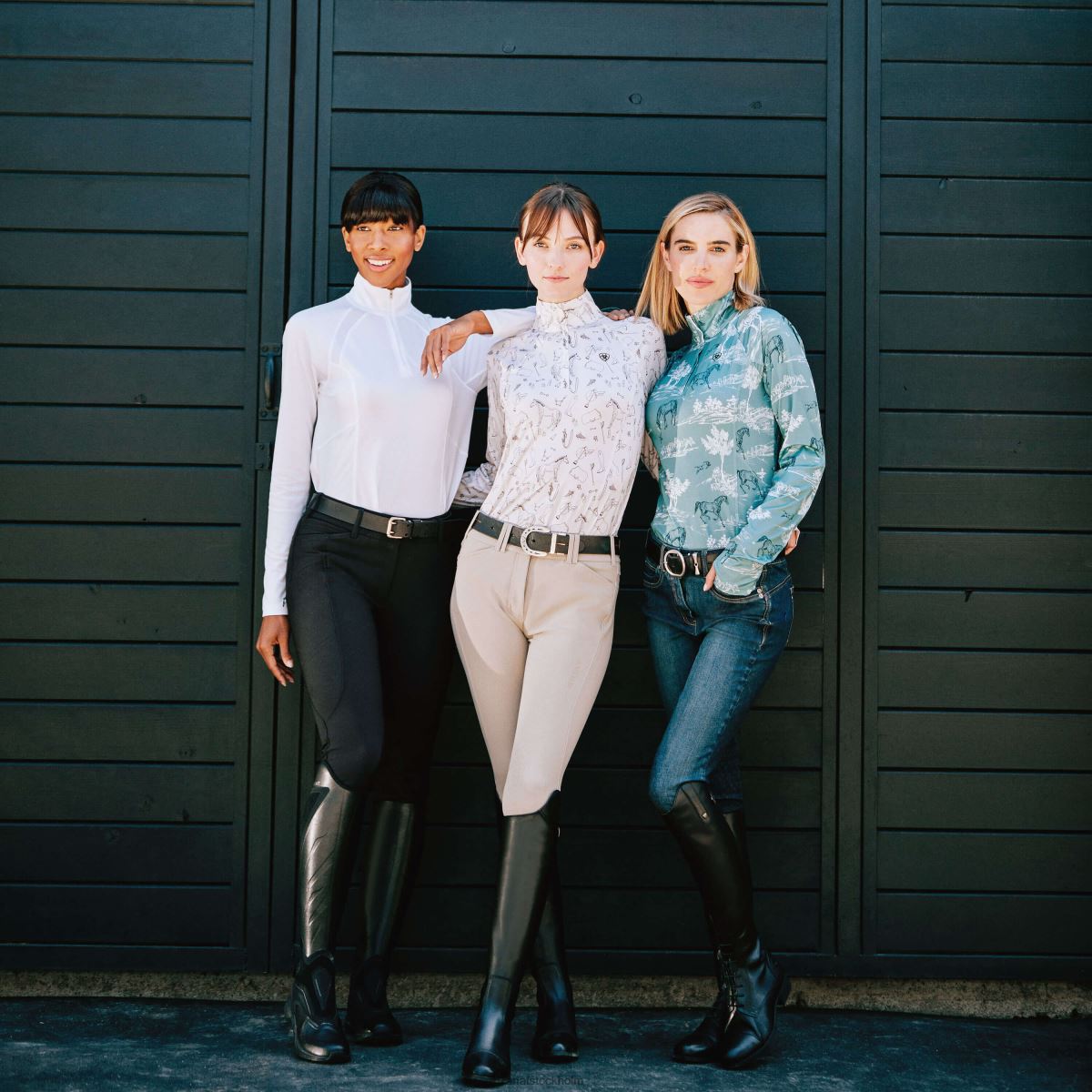 bottnar Ariat halo denim ridbyxa med knälapp marin kvinnor F04842713