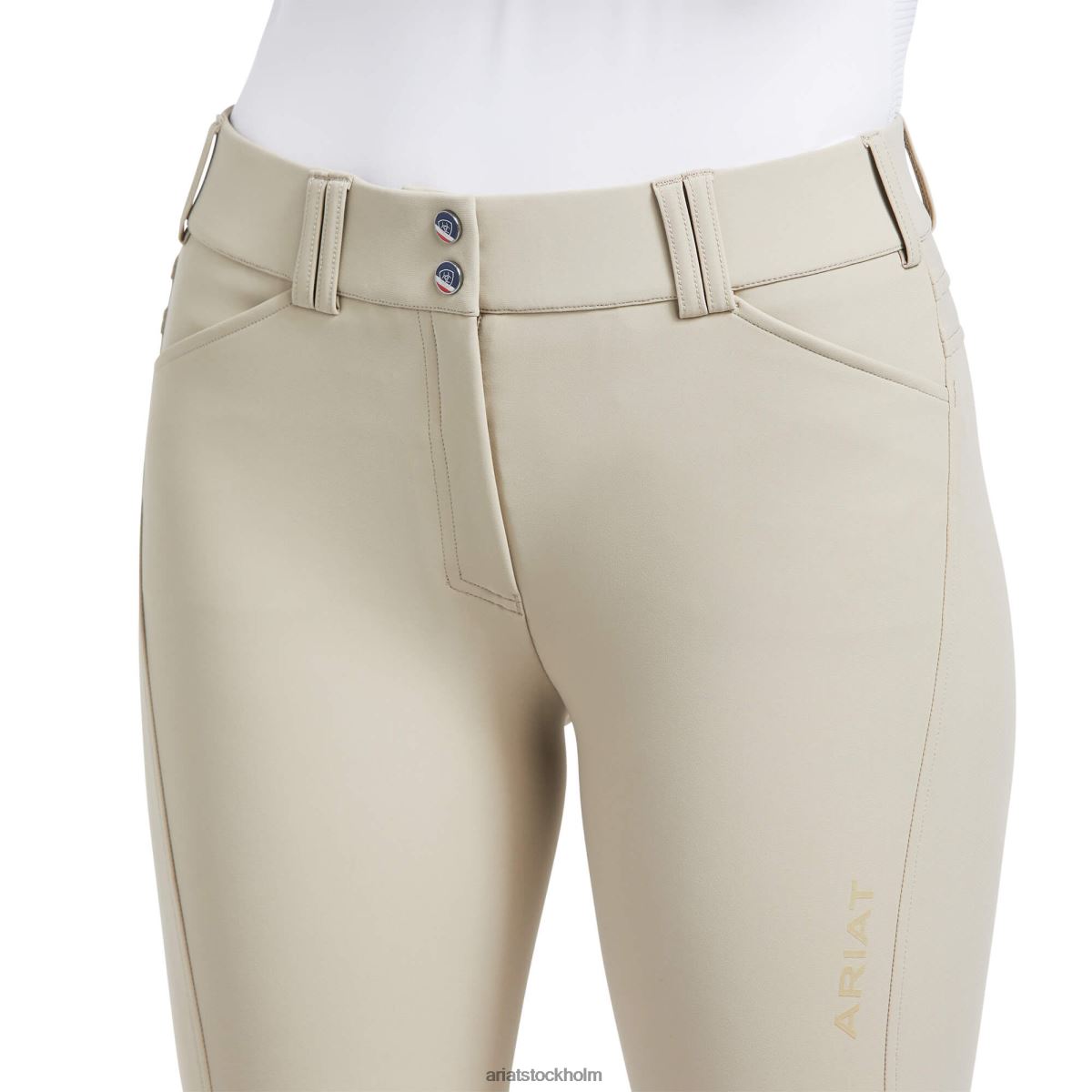 bottnar Ariat tri faktor grepp knä patch ridbyxa solbränna kvinnor F04842731