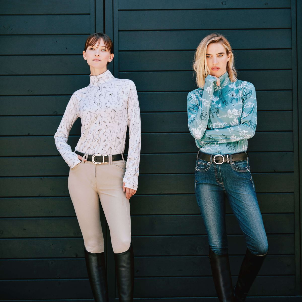 bottnar Ariat tri faktor grepp knä patch ridbyxa solbränna kvinnor F04842731