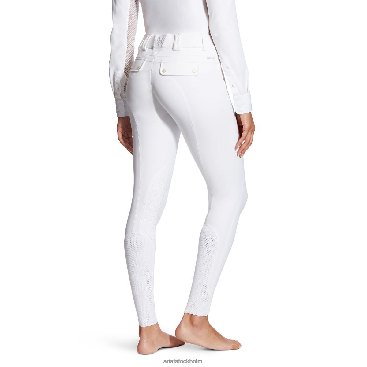 bottnar Ariat tri faktor grepp knä patch ridbyxa vit kvinnor F04842744