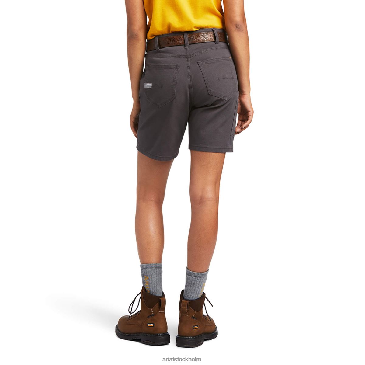 bottnar Ariat armeringsjärn durastretch gjort tuff kort armeringsjärn grå kvinnor F04842686