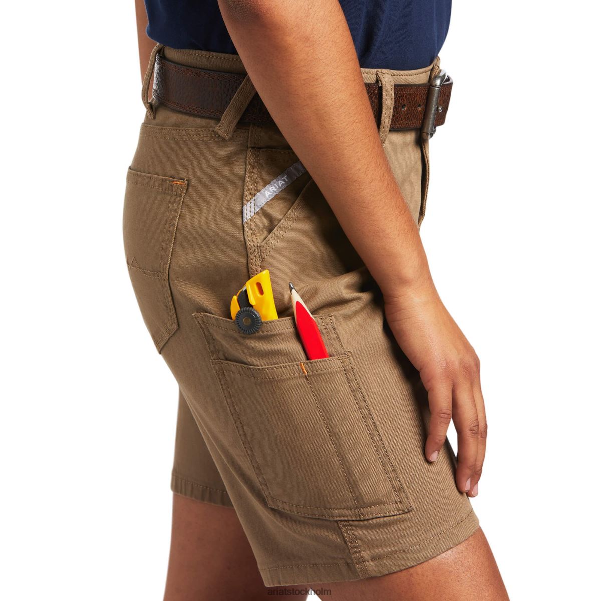 bottnar Ariat armeringsjärn durastretch gjort tuff kort fält khaki kvinnor F04842685